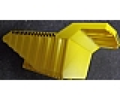 Vehicle Tipper Bed 32 x 16 x 10 2/3 with Black and Yellow Danger Stripes Pattern on Front and Both Sides (Stickers) - Set 7344