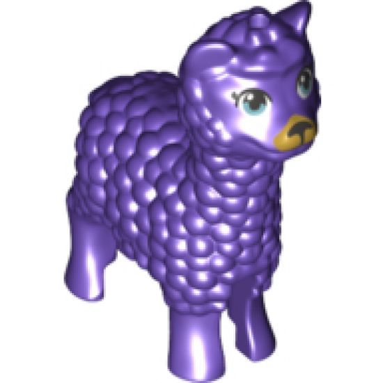 Alpaca / Llama, Friends with Metallic Blue Eyes and Gold Muzzle Pattern