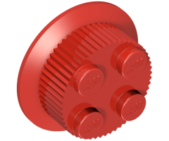 Wheel Train with 2 x 2 Stud Center, Traction Teeth