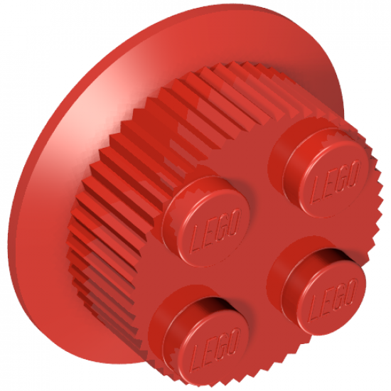Wheel Train with 2 x 2 Stud Center, Traction Teeth