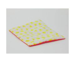 Duplo, Doll Cloth Blanket with Yellow Bow / Reverses to Yellow Teddy Bear on White Background Pattern
