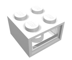 Electric, Light Brick 12V 2 x 2 with 2 Plug Holes, Trans-Clear Smooth Lens