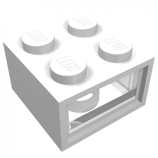 Electric, Light Brick 12V 2 x 2 with 2 Plug Holes, Trans-Clear Smooth Lens