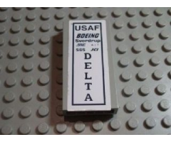 Brick 1 x 3 x 5 with 'USAF', 'BOEING' and 'DELTA' Pattern (Sticker) - Set 7469