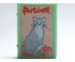 Minifigure, Utensil Book 2 x 3 with Gray Cat Pattern (Stickers) - Set 3201