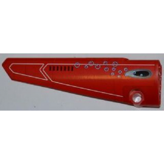 Technic, Panel Fairing # 5 Long Smooth, Side A with Vent Hole and Bubbles Pattern (Sticker) - Set 8077