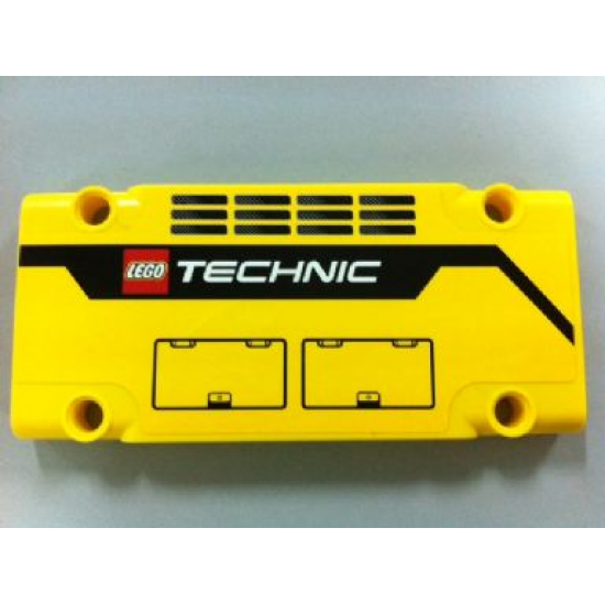 Technic, Panel Plate 5 x 11 x 1 with Grilles, Hatches and LEGO TECHNIC Logo Pattern Model Right Side (Sticker) - Set 42009