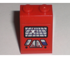 Slope 65 2 x 2 x 2 with Bottom Tube with Control Console Pattern (Sticker) - Set 5984