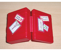 Scala Utensil Suitcase with Eiffel Tower and Statue of Liberty Pattern (Stickers) - Set 3290
