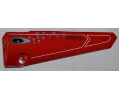 Technic, Panel Fairing # 6 Long Smooth, Side B with Vent Hole and Bubbles Pattern (Sticker) - Set 8077