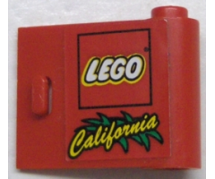 Door 1 x 3 x 2 Right with LEGO Logo and Yellow 'California' Pattern (Sticker) - Set 3442