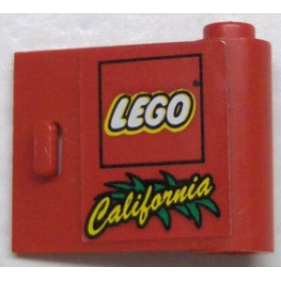 Door 1 x 3 x 2 Right with LEGO Logo and Yellow 'California' Pattern (Sticker) - Set 3442