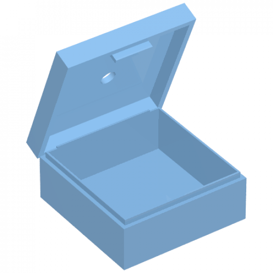 Container Box 3.5 x 3.5 x 1.3 with hinged lid