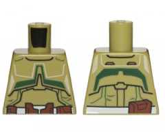 Torso SW Armor with White and Reddish Brown Belt and Dark Green Markings Pattern
