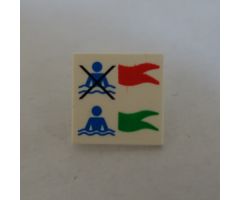 Road Sign 2 x 2 Square with Clip with Safe/Unsafe Water Pattern - Set 6435