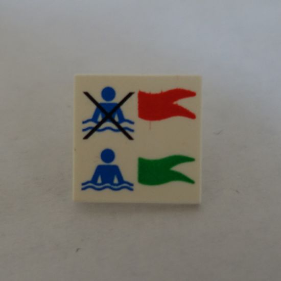 Road Sign 2 x 2 Square with Clip with Safe/Unsafe Water Pattern - Set 6435