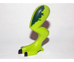 Animal, Body Part Dinosaur Leg Large (Rear) Dilophosaurus Left with Pin, Black Claws and Dark Green Blotch Pattern