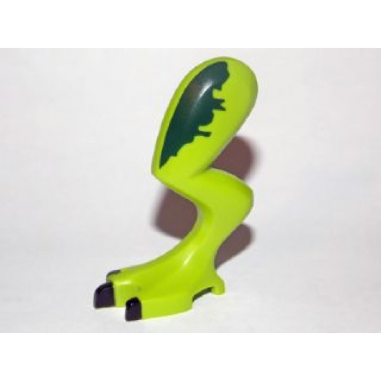 Animal, Body Part Dinosaur Leg Large (Rear) Dilophosaurus Left with Pin, Black Claws and Dark Green Blotch Pattern
