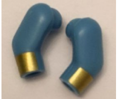 Arm, (Matching Left and Right) Pair with Gold Cuffs / Stripes Pattern