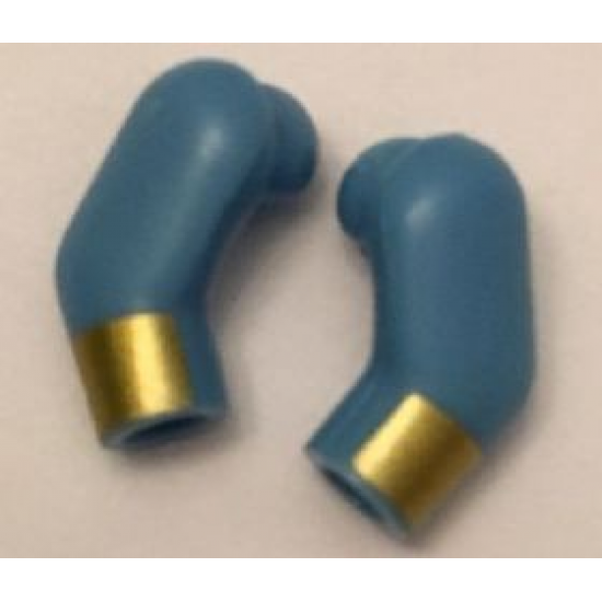 Arm, (Matching Left and Right) Pair with Gold Cuffs / Stripes Pattern