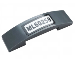 Slope, Curved 4 x 1 Double with License Plate 'ML60258' Pattern (Sticker) - Set 60258