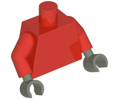 Torso Plain / Red Arms / Dark Gray Hands