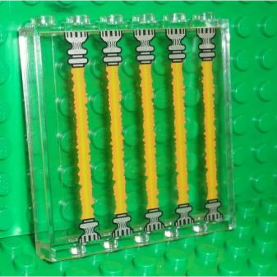 Panel 1 x 6 x 5 with 5 Orange Lasers Pattern (Sticker) - Set 8635