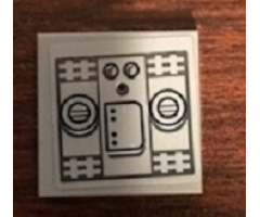 Tile 2 x 2 with SW Machinery Pattern (Sticker) - Set 75244