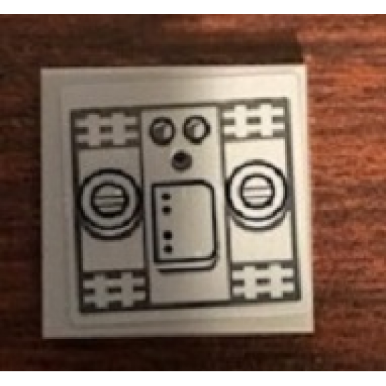 Tile 2 x 2 with SW Machinery Pattern (Sticker) - Set 75244