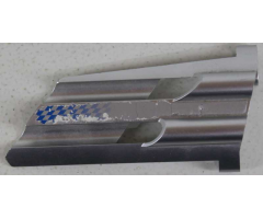 Technic, Panel Fairing # 3 Large Long, Large Holes, Side A with Fading Blue Checkered Pattern (Sticker) - Set 8458