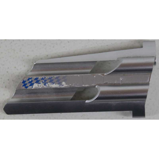 Technic, Panel Fairing # 3 Large Long, Large Holes, Side A with Fading Blue Checkered Pattern (Sticker) - Set 8458