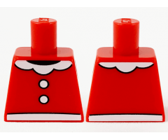 Torso White Collar, Buttons and Belt Pattern