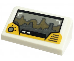 Slope 30 1 x 2 x 2/3 with Tatooine Landscape on Screen and Control Knob Pattern (Sticker) - Set 75290