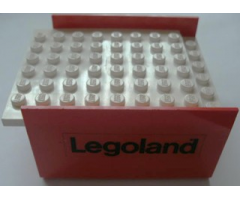Boat Hull Smooth Middle 8 x 6 x 3 1/3, Deck Color White with 'Legoland' Pattern on Both Sides (Stickers)