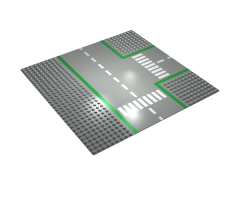 Baseplate, Road 32 x 32 9-Stud T Intersection with Road Pattern
