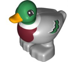 Duplo, Animal Duck Male with Green Head