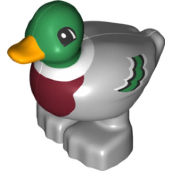 Duplo, Animal Duck Male with Green Head