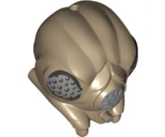 Minifigure, Head, Modified SW Gand with Zuckuss Pattern