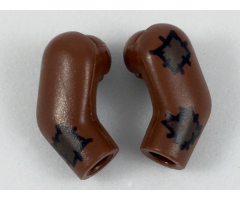 Arm, (Matching Left and Right) Pair with Dark Brown Patches Pattern