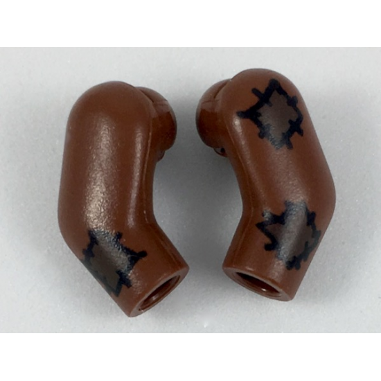 Arm, (Matching Left and Right) Pair with Dark Brown Patches Pattern