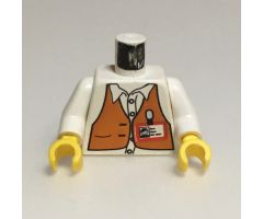 Torso Studios Director Brown Vest, ID Badge and Clapboard on Back Pattern / White Arms / Yellow Hands