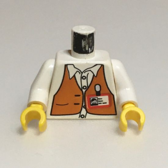 Torso Studios Director Brown Vest, ID Badge and Clapboard on Back Pattern / White Arms / Yellow Hands