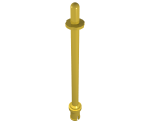Bar 8L with Stop Rings and Pin (Technic, Figure Accessory Ski Pole) - Rounded End