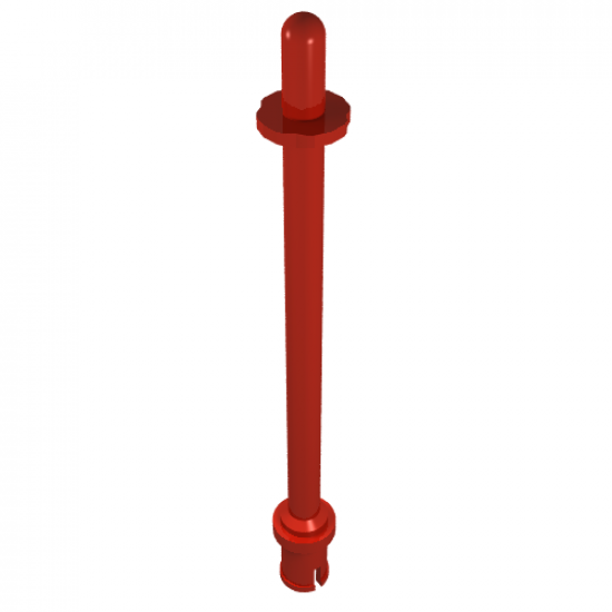 Bar 8L with Stop Rings and Pin (Technic, Figure Accessory Ski Pole) - Rounded End