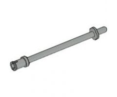 Bar 8L with Stop Rings and Pin (Technic, Figure Accessory Ski Pole) - Rounded End