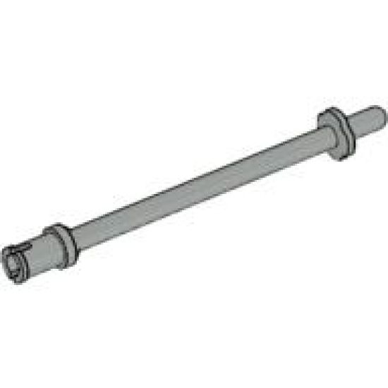 Bar 8L with Stop Rings and Pin (Technic, Figure Accessory Ski Pole) - Rounded End