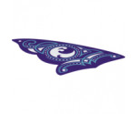 Cloth Sail Triangular 16 x 23 with 3 Holes with Dark Purple and Medium Azure Ornaments and Water Power Icon Pattern