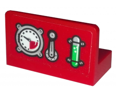 Panel 1 x 2 x 1 with Gauges and Crank Pattern (Sticker) - Set 10263