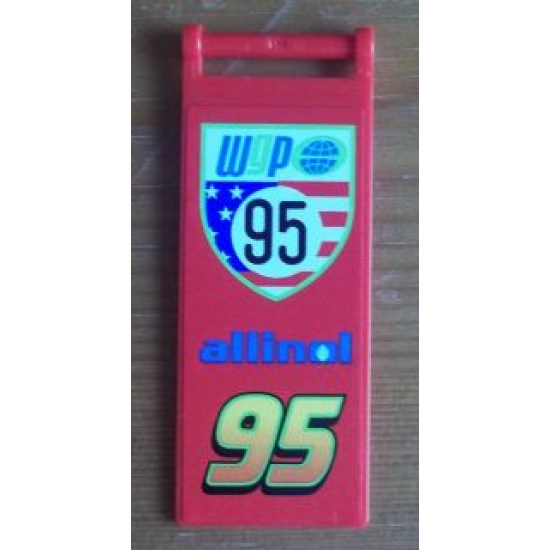 Flag 7 x 3 with Rod with 'WGP 95 allinol 95' Pattern (Sticker) - Set 8679