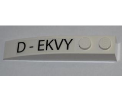 Slope, Curved 6 x 1 with 'D-EKVY' Pattern Model Right Side (Sticker) - Set 7198